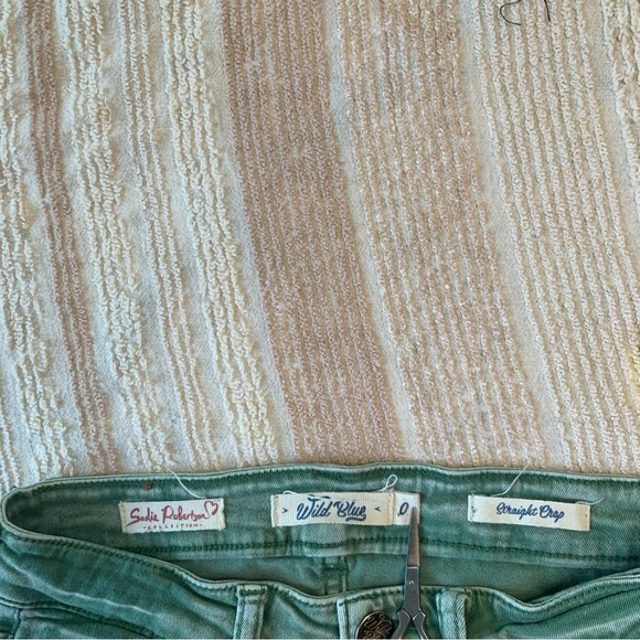 Wild Blue Forrest Green Straight Crop Jeans (0) - Picture 4 of 11